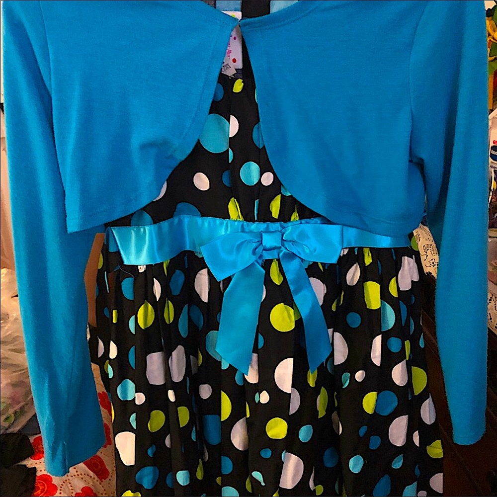 🌿Multicolored Polka Dot Kids Dress🌿